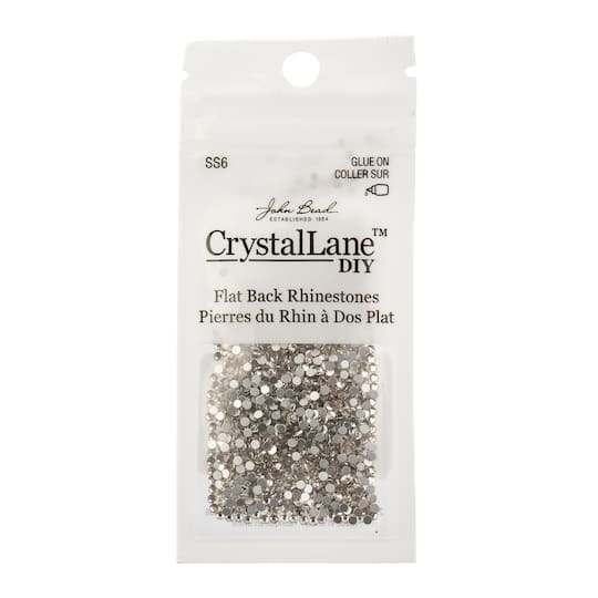 Crystal Lane DIY SS6 Round Glass Flatback Rhinestones, 1,440ct